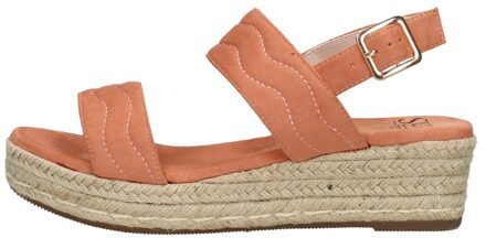 Sandalen Touwzool Koraal rood - 40