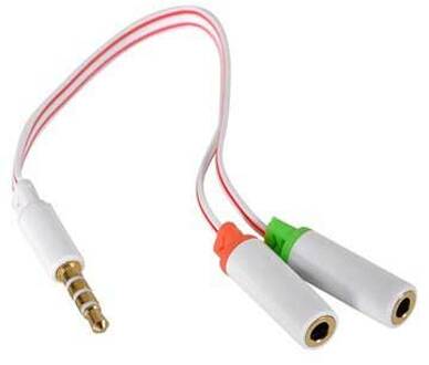 Sandberg 3.5mm Jack Splitter Cable, Mic Input & Audio Output into 1 x 3.5mm Jack