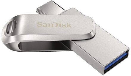 Sandisk Dual Drive Ultra 3.1 Luxe 128GB (USB-C) USB-sticks Grijs