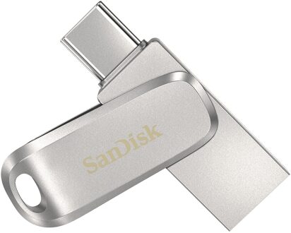 Sandisk Dual Drive Ultra 3.1 Luxe 256GB (USB-C) USB-sticks Grijs
