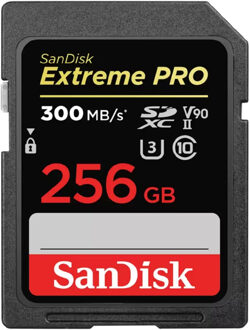 Sandisk Extreme Pro 256GB SDXC Memory Card 300 MB/s