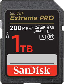 Sandisk Extreme PRO SDXC 1 TB Geheugenkaart