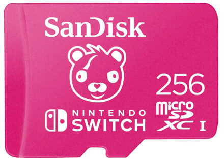 Sandisk MicroSDXC Extreme Gaming 256GB Nintendo licensed Fortnite Cuddle team Micro SD-kaart