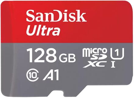 Sandisk MicroSDXC Ultra 128GB 140mb/s C10 - SDA UHS-I Micro SD-kaart Rood