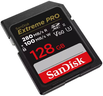 Sandisk Pro 128GB V60 UHS-II SD Cards 280/100MB/s
