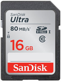 Sandisk SanDisk 16GB Ultra SDHC UHS-I 80MB/s