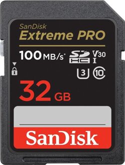 Sandisk SanDisk Extreme Pro 32GB SDHC Memory Card 100MB