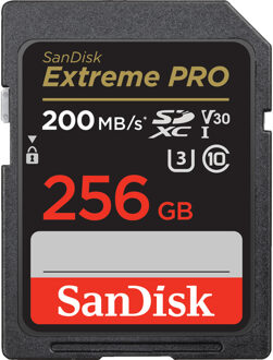 Sandisk SDXC Extreme Pro 256GB 200mb/s