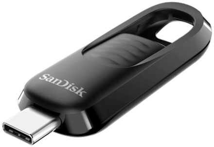 Sandisk ULTRA SLIDER 256GB USB 3.2 Gen 1 400 MB/s USB-sticks Zwart