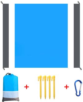 Sandproof Met Karabijnhaak Camping Mat Outdoor Picknick Nylon Pocket Reizen Draagbare Opvouwbaar Compact Duurzaam Strand Deken Wandelen 1