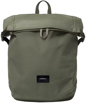 Sandqvist Alfred Backpack clover green backpack Groen - H 40/58 x B 28 x D 14