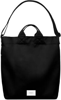 Sandqvist Ground Shopper Bag black schoudertas dames Zwart - H 45 x B 32 x D 12 cm