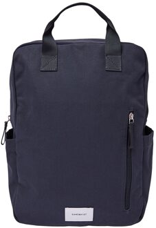 Sandqvist Knut Backpack II navy blue with navy webbing backpack Blauw - H 38 x B 27 x D 12