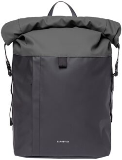 Sandqvist Konrad Backpack multi dark Laptoprugzak Zwart - H 38 x B 26 x D 12