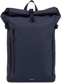Sandqvist Stream Slim Rolltop L navy rugzak Blauw - H 65 x B 29 x D 16 cm