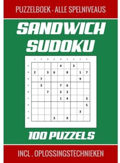 Sandwich Sudoku - Puzzelboek, Alle Spelniveaus - 100 Puzzels Incl. Oplossingstechnieken - Kerstcadeau Boekenshop