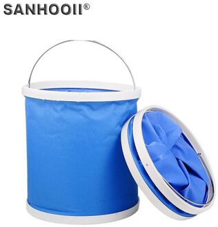 SANHOOII 11L Outdoors Vissen Essentiële Draagbare Opvouwbare Emmer Wasstraat Emmer Art Schilderij Borstel Wassen Kleur Willekeurige