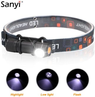 Sani 2in1 LED Koplamp Zaklamp 3 Mode Mini Torch Magnetische Werklamp USB Oplaadbare Koplamp Voorhoofd Voor Nachtvissen