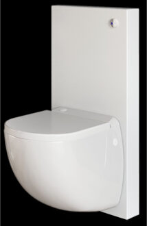 Sanibroyeur Wandcloset Sanicompact Sanibroyeur Comfort Box Fecaliënvermaler Softclose Zitting Glans Wit