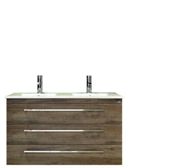 Sanicare Badkamermeubelset Sanicare Q1 3 Soft Close Lades Truffel 121x46 cm