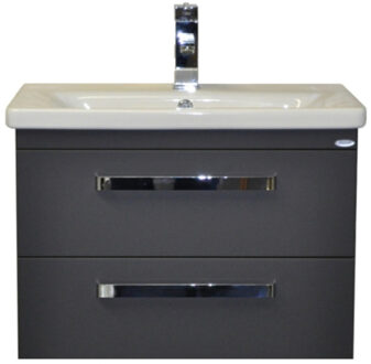 Sanicare Badkamermeubelset Sanicare Q10 2 Laden 65cm Antraciet (spiegel optioneel)