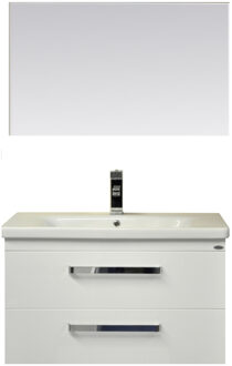 Sanicare Badkamermeubelset Sanicare Q10 2 Laden 80cm Schots-Eiken (spiegel optioneel) Zwart