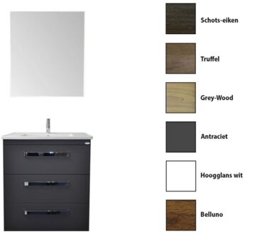 Sanicare Badkamermeubelset Sanicare Q10 3 Laden 65cm Belluno-Eiken (spiegel optioneel)