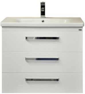 Sanicare Badkamermeubelset Sanicare Q10 3 Laden 80cm Truffel (spiegel optioneel)