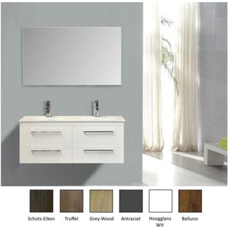 Sanicare Badkamermeubelset Sanicare Q14 4 Laden Belluno-Eiken (spiegel optioneel)