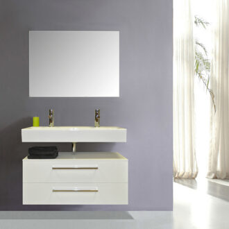 Sanicare Badkamermeubelset Sanicare Q17 100 cm Belluno-Eiken (spiegel optioneel)