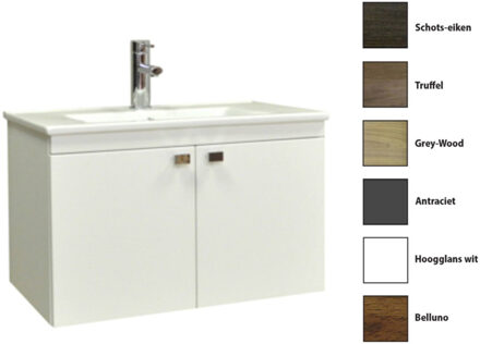 Sanicare Badkamermeubelset Sanicare Q5 2 Deuren 80 cm (alle kleuren, spiegel optioneel)