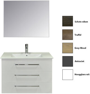 Sanicare Badkamermeubelset Sanicare Q6 Drie Laden Chromen Greep 100 cm (alle kleuren, spiegel optioneel)