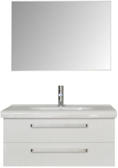 Sanicare Badkamermeubelset Sanicare Q9 2 Laden 100cm Hoogglans Wit (spiegel optioneel)