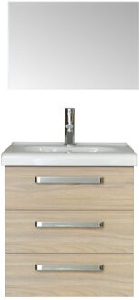 Sanicare Badkamermeubelset Sanicare Q9 3 Laden 65cm Hoogglans Wit (spiegel optioneel)