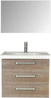 Sanicare Badkamermeubelset Sanicare Q9 3 Laden 80cm Hoogglans Wit (spiegel optioneel)