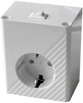 Sanicare Contactdoos Sanicare Opbouw Met Schakelaar Wit Sanicare