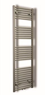 Sanicare design handdoekradiator 45x160cm midden aansluiting inox look