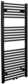 Sanicare design handdoekradiator 60x120cm midden aansluiting zwart mat