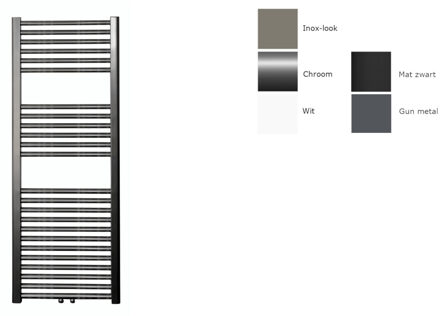 Sanicare design radiator midden aansluiting recht 120 x 45 cm. Gunmetal