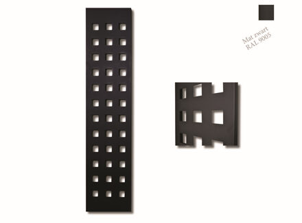 Sanicare Designradiator Sanicare Square 1800 180x40 cm Mat Zwart