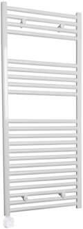 Sanicare Electrische Wifi Radiator Sanicare HPW Carini 111,8x60 cm Wit Met Thermostaat Wit Linksonder