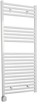Sanicare Electrische Wifi Radiator Sanicare HPW Carini 111,8x60 cm Wit Met Thermostaat Zilver Linksonder