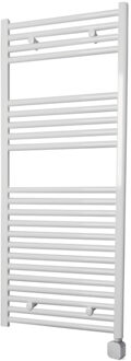 Sanicare Electrische Wifi Radiator Sanicare HPW Carini 111,8x60 cm Wit Met Thermostaat Zilver Rechtsonder