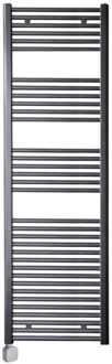 Sanicare Electrische Wifi Radiator Sanicare HPW Carini 172x45 cm Gunmetal Met Thermostaat Zilver Linksonder