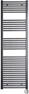Sanicare Electrische Wifi Radiator Sanicare HPW Carini 172x45 cm Gunmetal Met Thermostaat Zilver Rechtsonder