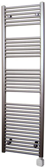 Sanicare Electrische Wifi Radiator Sanicare HPW Carini 172x45 cm Inox-look Met Thermostaat Zilver Rechtsonder