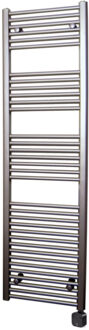 Sanicare Electrische Wifi Radiator Sanicare HPW Carini 172x45 cm Inox-look Met Thermostaat Zwart Rechtsonder