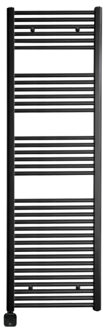 Sanicare Electrische Wifi Radiator Sanicare HPW Carini 172x60 cm Mat Zwart Met Thermostaat Zwart Linksonder