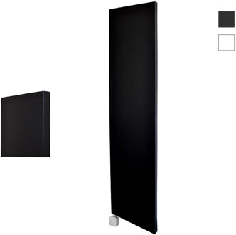 Sanicare Electrische Wifi Radiator Sanicare HPW Carini Denso 180x40 cm Mat Zwart Met Thermostaat Zilver Linksonder