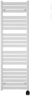 Sanicare Electrische Wifi Radiator Sanicare HPW Carini Moda 160x60 cm Mat Wit Met Thermostaat Zwart Rechtsonder